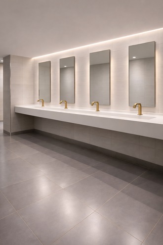 Sensor faucet commercial restroom installation